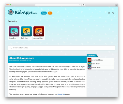 WordPress theme Kid-Apps.com - kid-apps.com