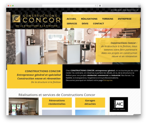 WordPress website theme Constructions Concor - constructionsconcor.com