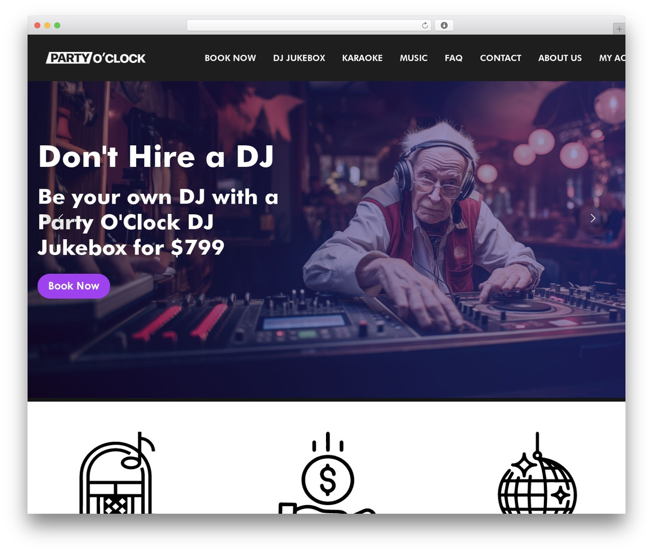 WP theme Uncode Child - partyoclock.com