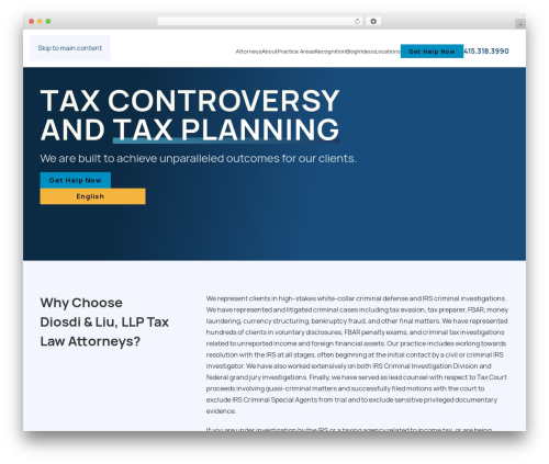 Array Framework business WordPress theme - sftaxcounsel.com