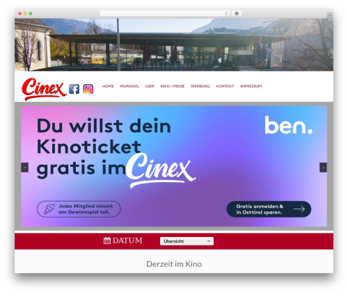 Best WordPress theme OneEngine - cinex.at