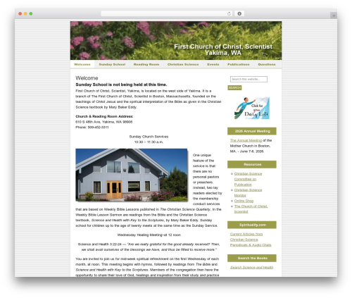 Catalyst WordPress theme design - christianscienceyakima.com