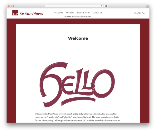 Genesis WordPress theme - exunoplures.org/main