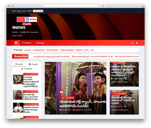 Newstack newspaper WordPress theme - 9newstelugu.com