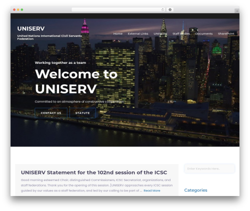 Profex Pro WordPress theme - uniserv-federation.com