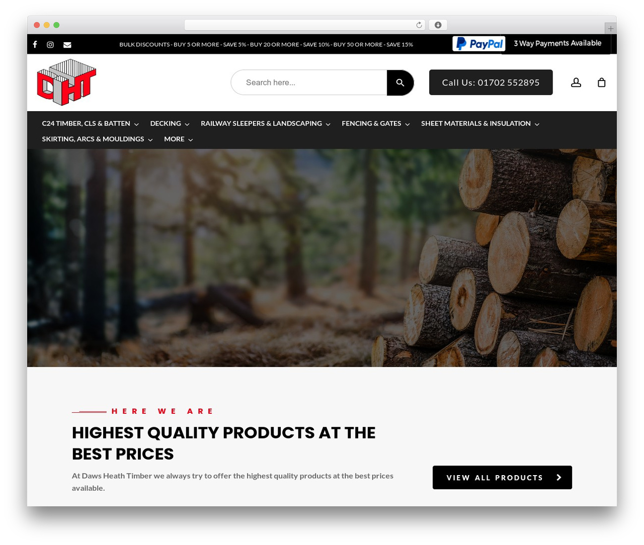 Salient WordPress theme - dawsheathtimber.co.uk