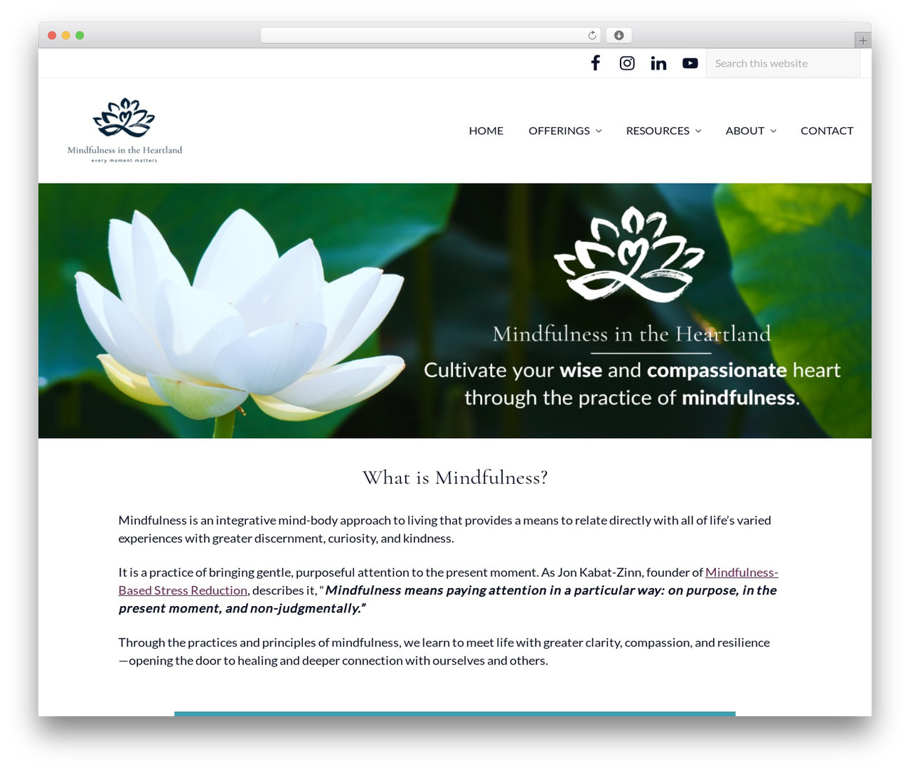 WordPress theme Genesis - mindfulheartland.com