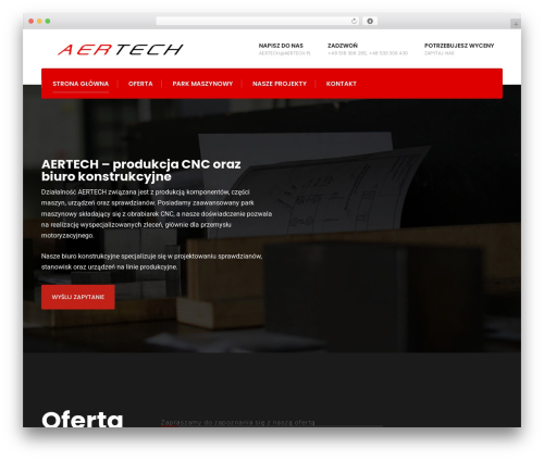 WordPress website theme ConArch - aertech.pl