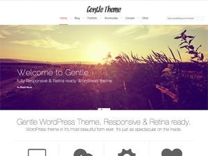 Gentle (shared on themelock.com) personal blog WordPress theme by massivePixelCreation