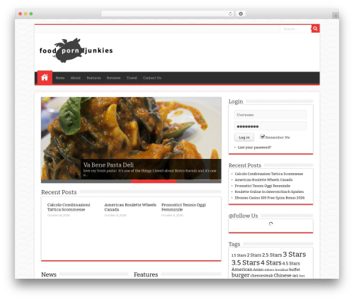 Sahifa food WordPress theme - foodpornjunkies.com