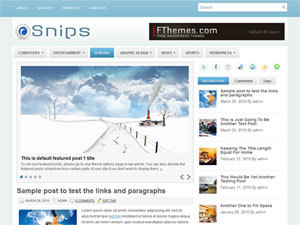 Snips WordPress theme by FThemes.com