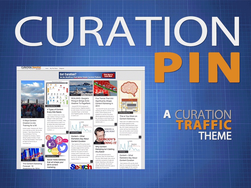 WordPress theme Curation Pin
