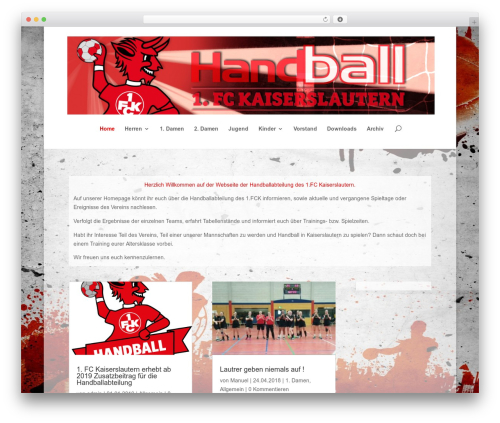 WordPress theme Divi - fck-handball.de