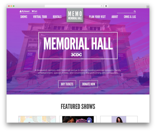 Whats on WordPress plugin - memorialhallotr.com