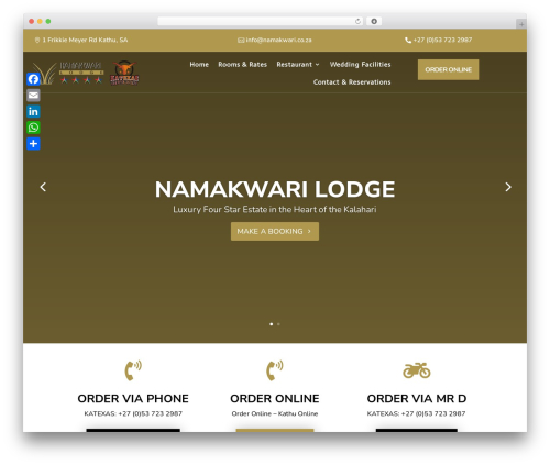 Divi WordPress theme - namakwari.co.za