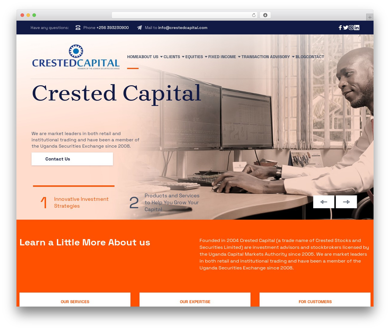 MarLab WordPress theme design - crestedcapital.com