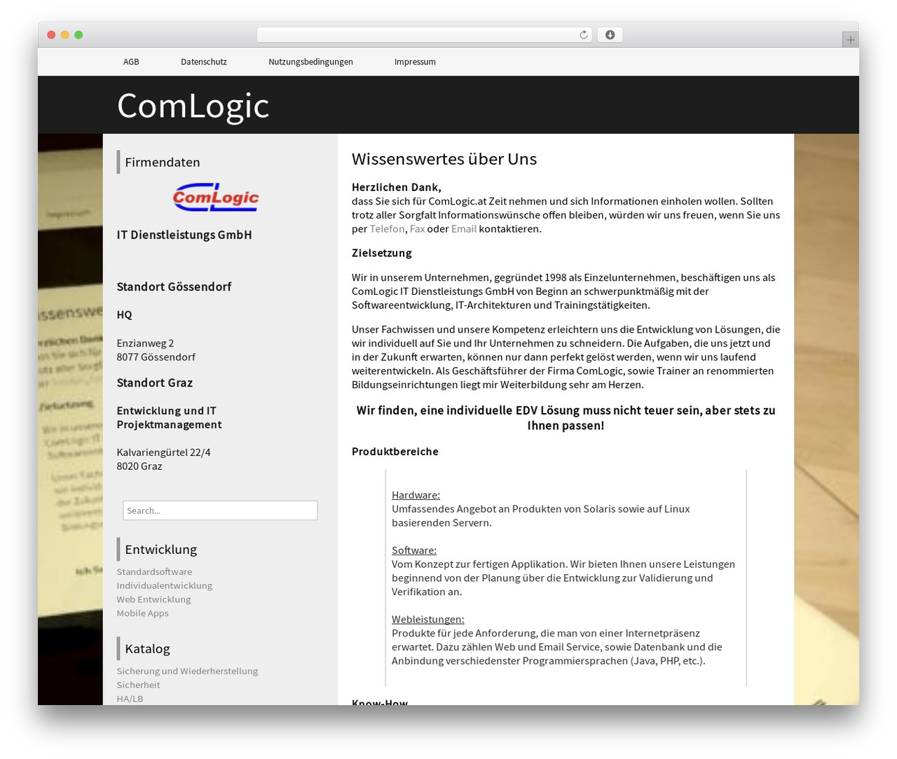 NewBasic WordPress theme - comlogic.at