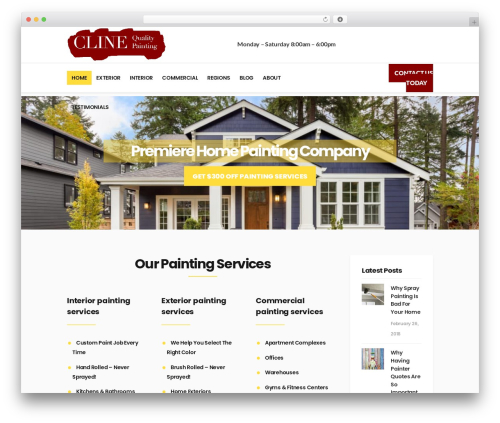 ServiceMaster WordPress theme - clinequalitypainting.com