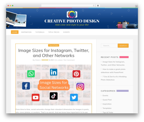 Theme WordPress Designer - creative-photo-design.com