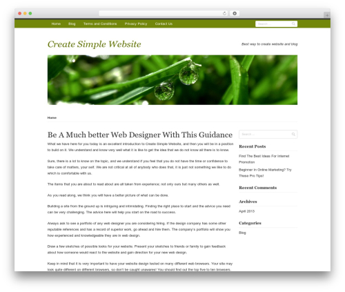 Theme WordPress Rumput Hijau - createsimplewebsite.net