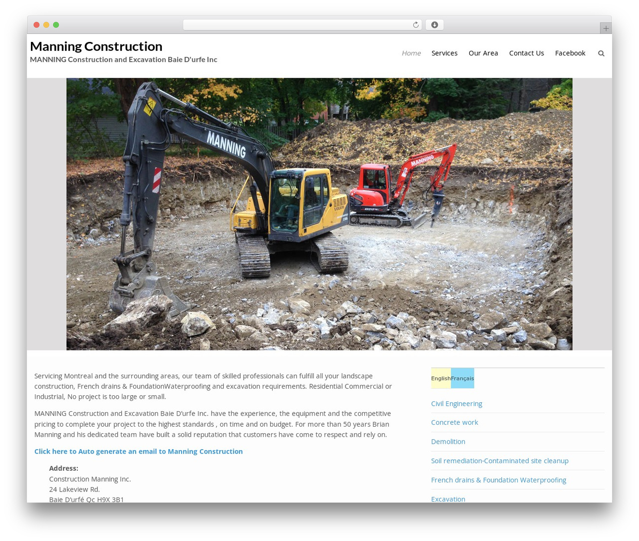 WordPress theme Flat Responsive Child - constructionmanning.ca