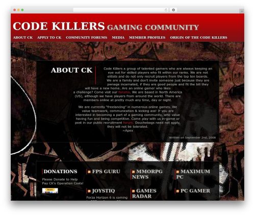 WordPress theme GotAmmo - codekillers.net