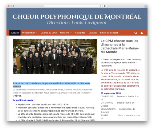 6temflex WordPress theme design - choeurpolyphoniquedemontreal.org