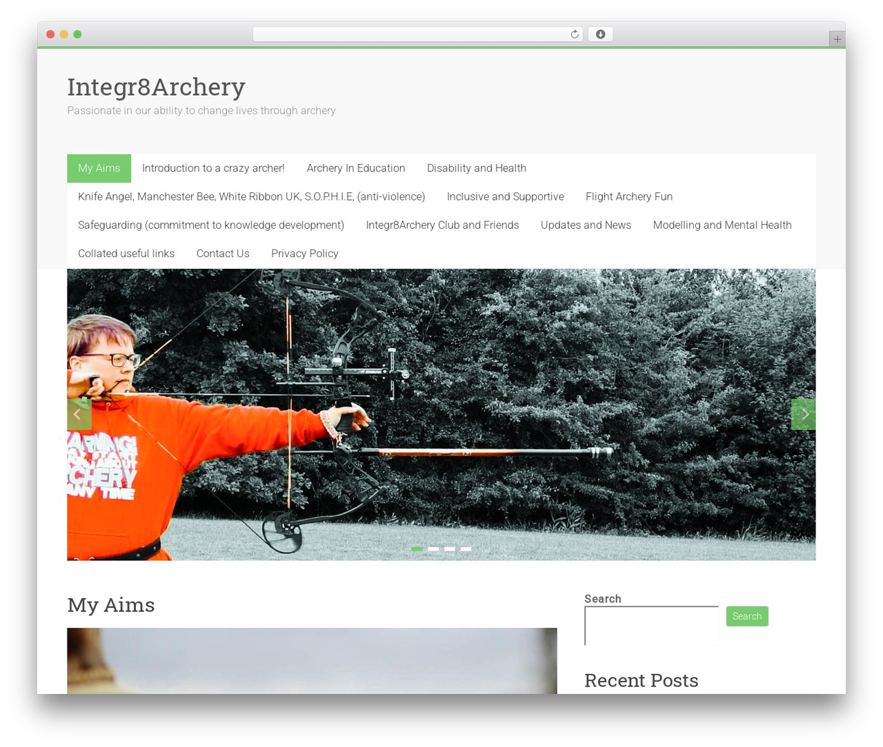 Accelerate WordPress theme - integr8archery.com