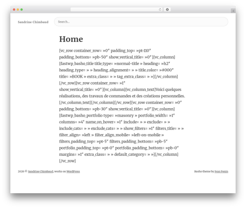 Basho best WordPress theme - chimbaud.fr