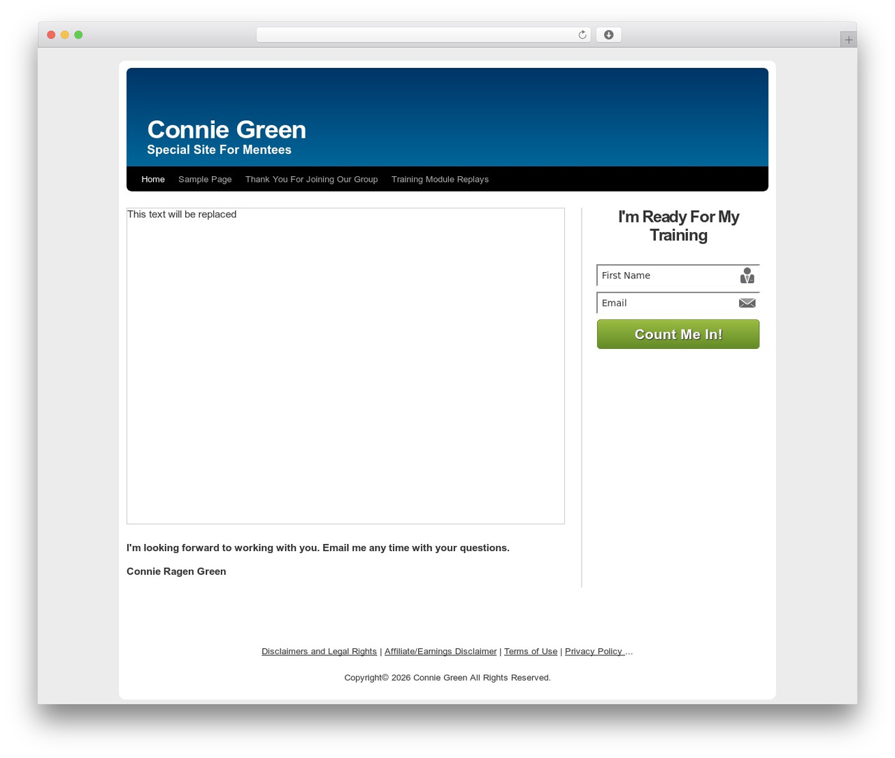 Best WordPress theme MarketerCMS - conniegreen.me