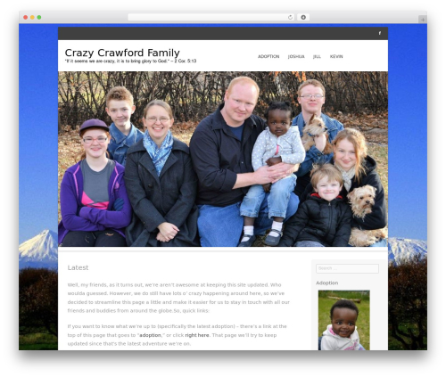 Bota WordPress theme - crazycrawfordfamily.com