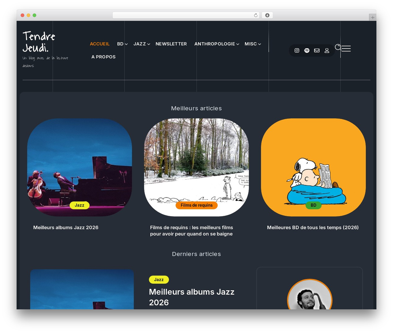 Cavin WordPress blog theme - tendrejeudi.com