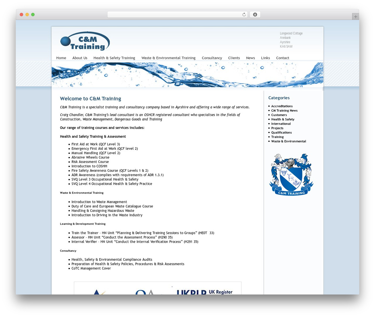 CM WordPress theme - cm-training.co.uk