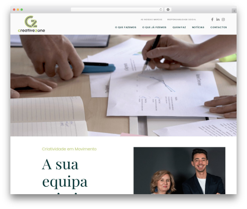 Creative Zone theme WordPress - creativezone.pt