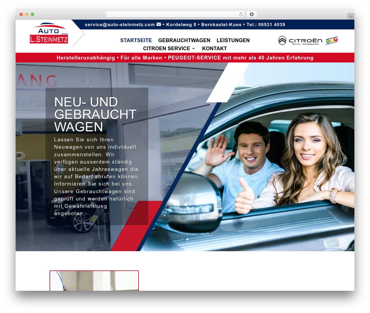 Divi theme WordPress - auto-steinmetz.com