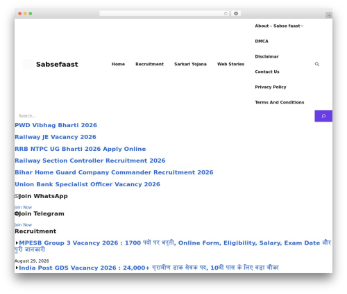 GeneratePress top WordPress theme - sabsefaast.com