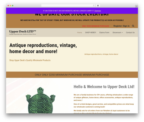 Phoenix Upperdeck WordPress store theme - upperdeckltd.com