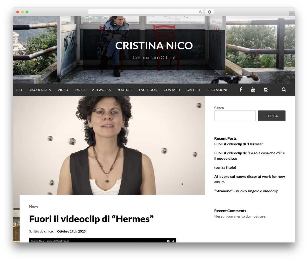 Simone WordPress theme - cristinanico.com