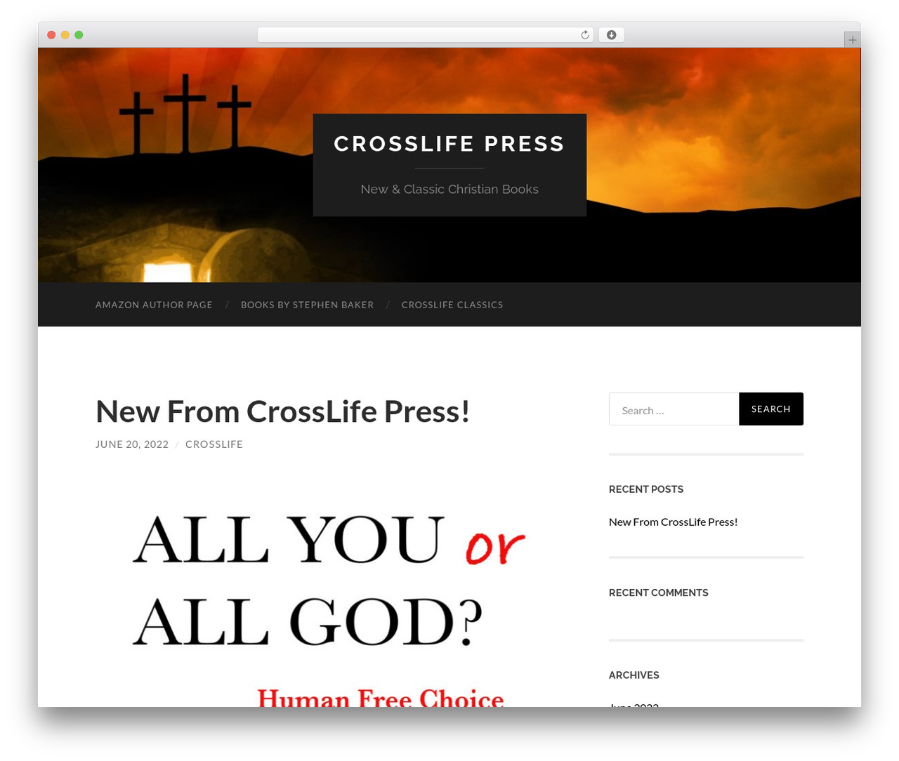 Theme WordPress Hemingway - crosslifepress.com