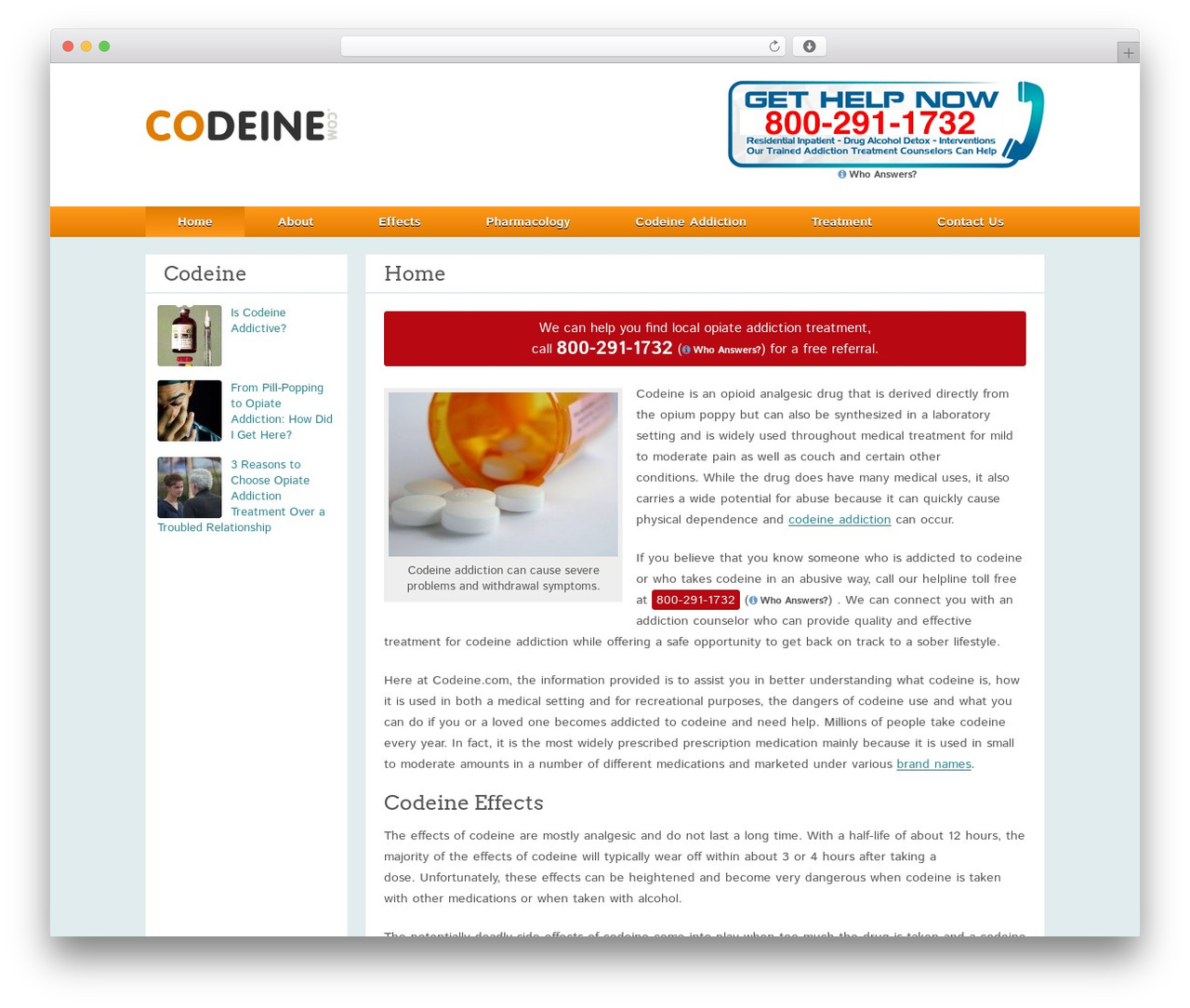 WordPress theme Codeine - codeine.com