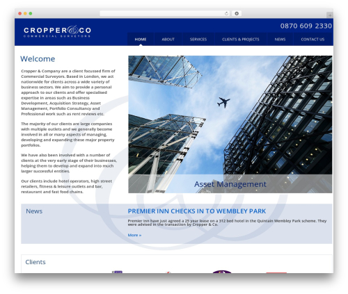 WordPress theme Cropper & Co - cropperandco.com
