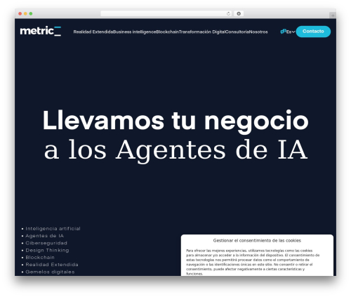 WordPress website theme Metric - metricsalad.com