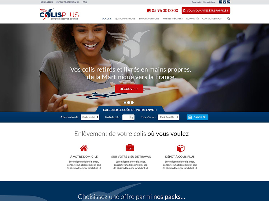 Colis plus theme WordPress by Graphidom