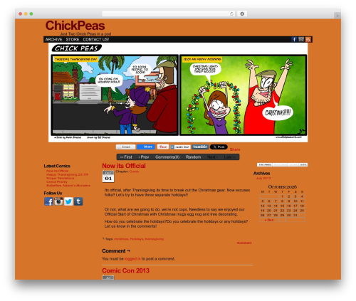 Easel WordPress theme - chickpeascomic.com