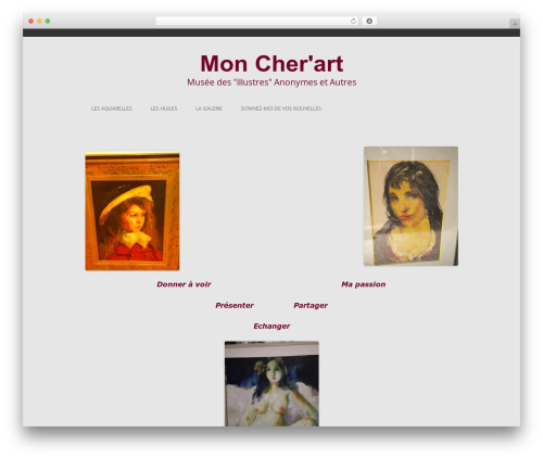 Embed WordPress theme - cherart.be