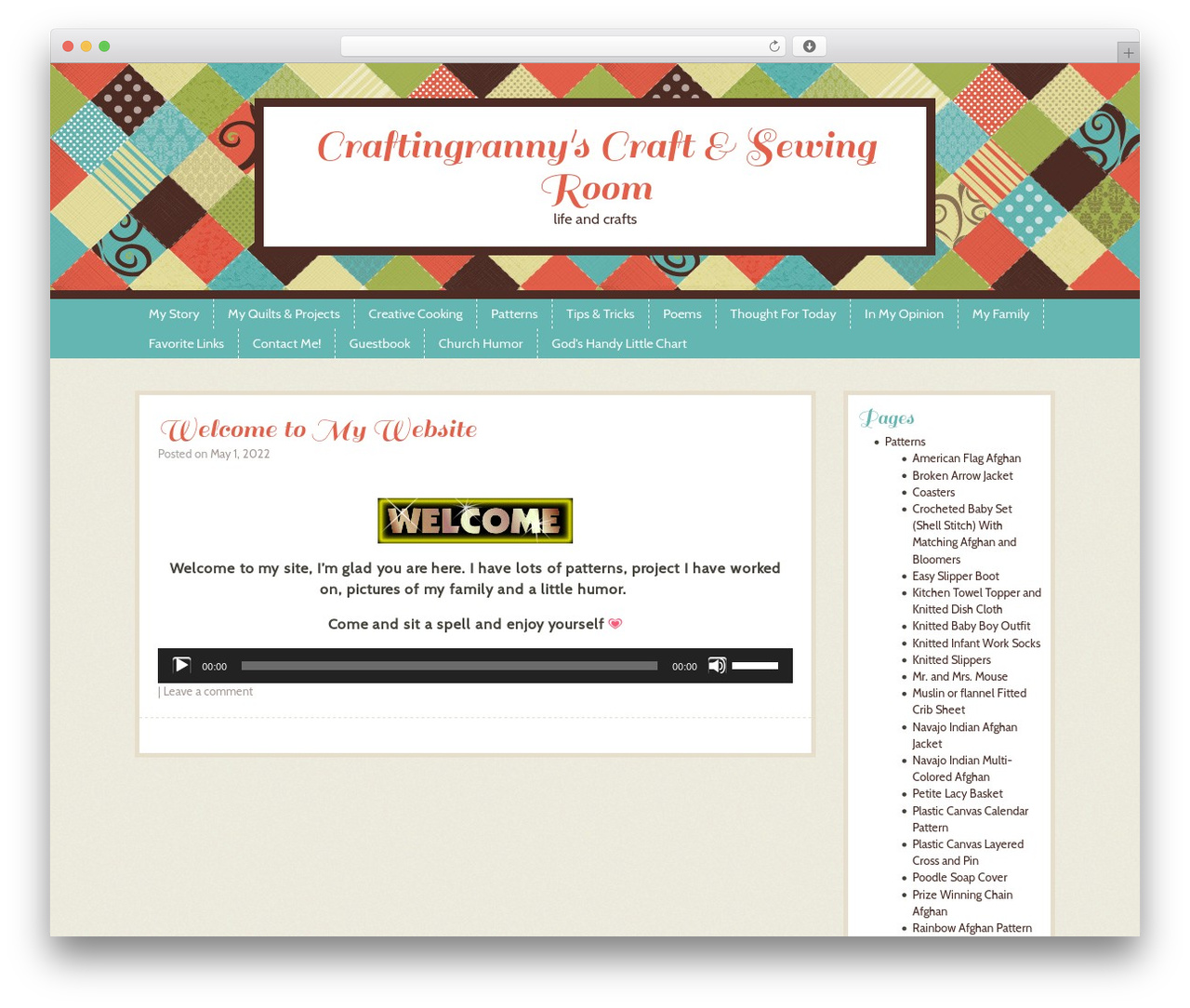 Patchwork theme WordPress - craftingranny.com Patchwork theme WordPress - craftingranny.com