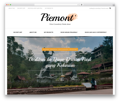 Piemont WordPress theme - creandivity.com