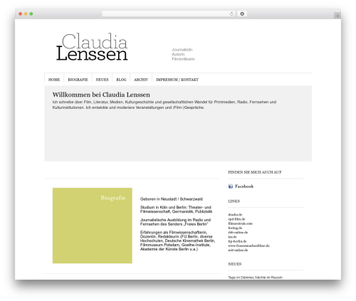 Sight theme WordPress - claudia-lenssen.de