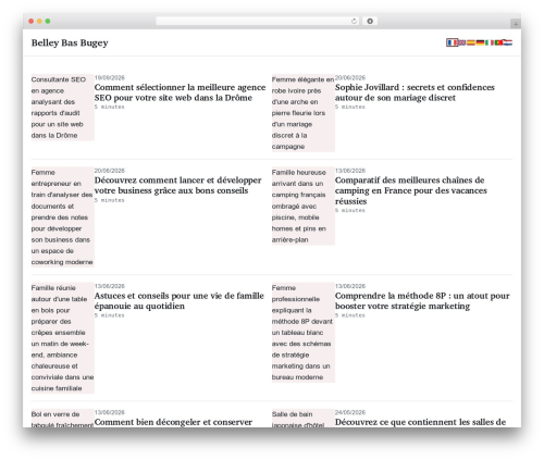 Theme WordPress Esteem - tourisme-belley-bas-bugey.fr