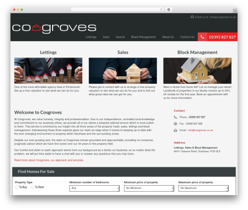 Vebra properties WordPress plugin - cosgroves.co.uk